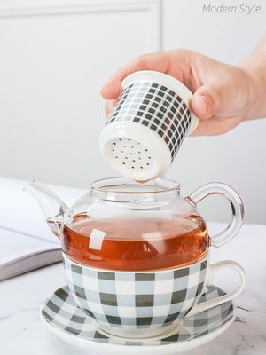 Sustainable Drinkware Type Glass Teapot Ceramic Tea Set Ideal Valentine'S Day Gift