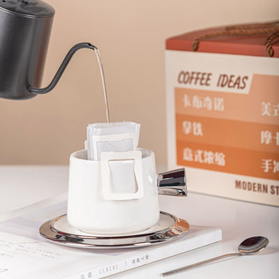 Cute Porcelain Tea Cup Set With Spoon Sustainable Ceramic Coffee Cup And Saucer Set
