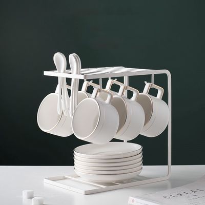 350ml 11.84oz Gold Rimmed Cappuccino Cups And Saucers Perfect For Afternoon Tea Time