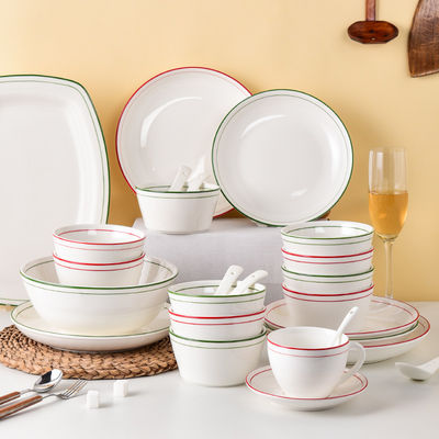 Cups Saucers Ceramic Dinnerware Sets For 12 People Nordic Style Vajillas De Porcelana