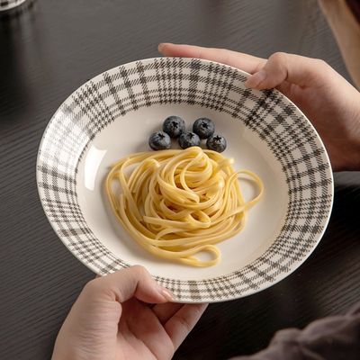 Sustainable Fabric Pattern Dinnerware Set In Modern Nordic Style For Luxury Tableware