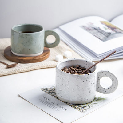 Classic Design Style Coffee Afternoon Ceramic Cup And Saucer Set With Stoneware Cups