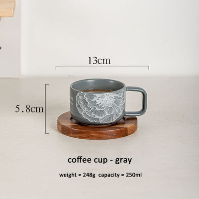 Europe Design Ceramic Cappuccino Cup And Saucer Set For Europe Market