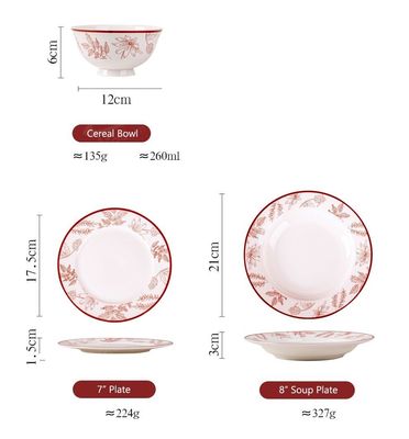Custom Porcelain Christmas Plate Chinese Style Under Glazed Ceramic Ornaments