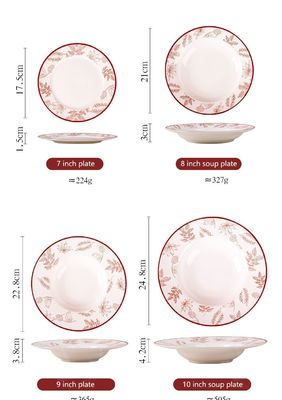 Custom Porcelain Christmas Plate Chinese Style Under Glazed Ceramic Ornaments