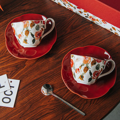 British Classical Fashion Ceramic Espresso Cups And Saucers Perfect For Garden Parties